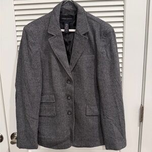 Banana Republic Gray Blazer with Button Closure